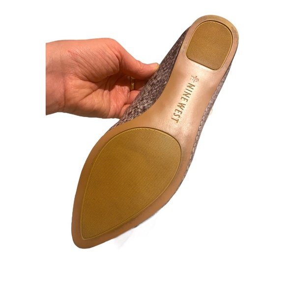 Nine West snakeskin pointed toe  ballet flats. Sz 6.5 - Picture 9 of 16